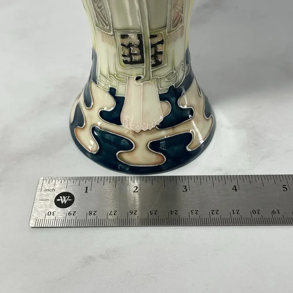 Old Tupton Ware Tube Lined Hand Painted Ceramic Vase ANGEL SUN 10.5” Tall